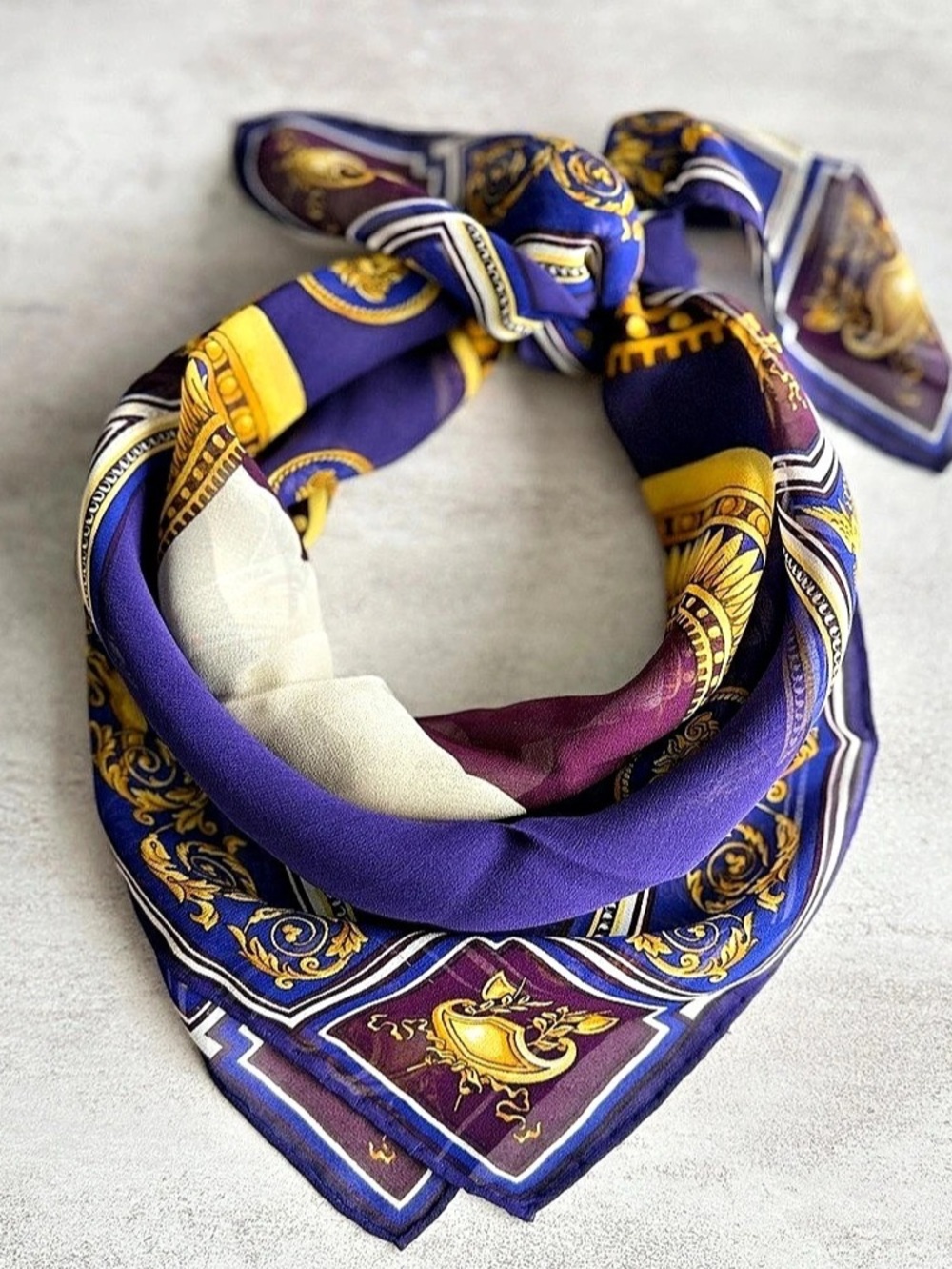 Atelier Versace Scarves & Wraps Purple Gold Size One Size